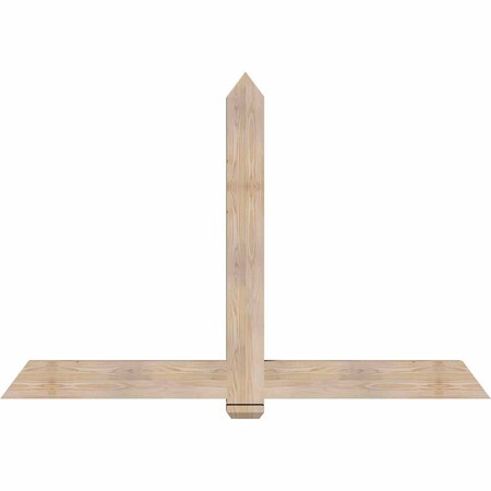 Ekena Millwork Eugene Smooth Timber Gable Bracket, Douglas Fir, 72"W x 48"H x 3 1/2"D x 5 1/2"F, 16/12 Pitch GBW072X48X0406EUG00SDF